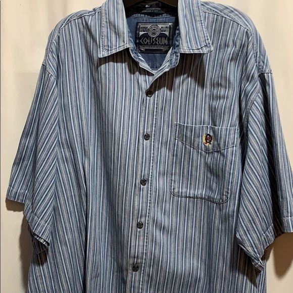 COLISEUM BLUES Other - COLISEUM BLUES SPORT SHIRT STRIPE DENIM SZ XXL